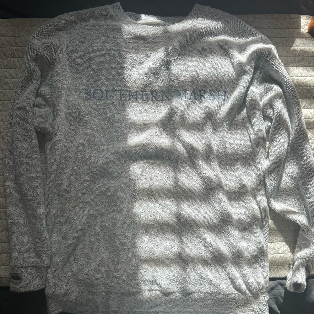 Southern Marsh Light Gray Crewneck Sweater